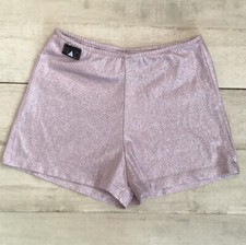 RAD Glitter Pole Shorts Size S 6 High Waisted Pink Dancing Fitness Wear Lurex