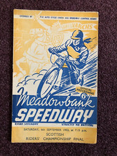 Speedway programme Edinburgh