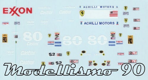 Decal ferrari 308 gtb 80 - decal, 1/43