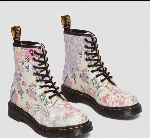 Floral doc martens combat - floral,