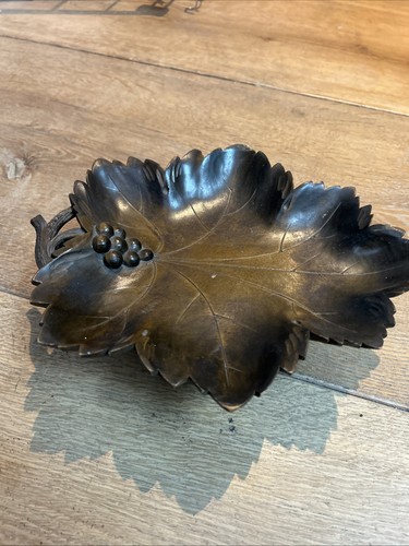 Black forest carved wood stand - forest,