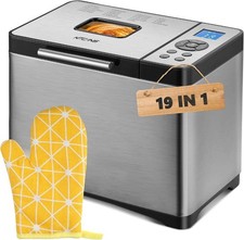 Bread Maker Machines KITCANIS, 19-in-1 Breadmakers, Stainless Steel