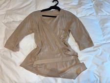 sass and bide silk shirt size 12 made in australia 100% silk designer wrap