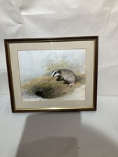 Garage Find Vintage Badger Print Frame Tarnished But Overall Decent Enough Cond
