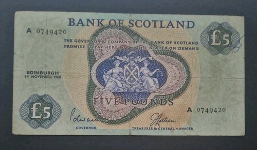 Bank scotland 5 paper - bank, £5