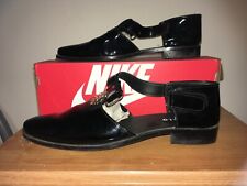 RIVALLO Black Open Shoes Size 9 UK Mens Professional Footwear Male Special Made 