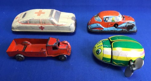 Tinplate clockwork cars lorry - tinplate,