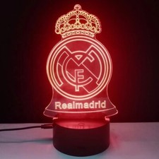 3D Acrylic Night LED Light Football team lamp Table Desk Lamp 16 Colour Gifts