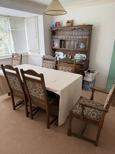 Old charm dining table - old, 6