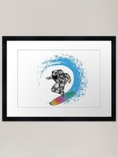 OCEAN BEACH Framed Art Print