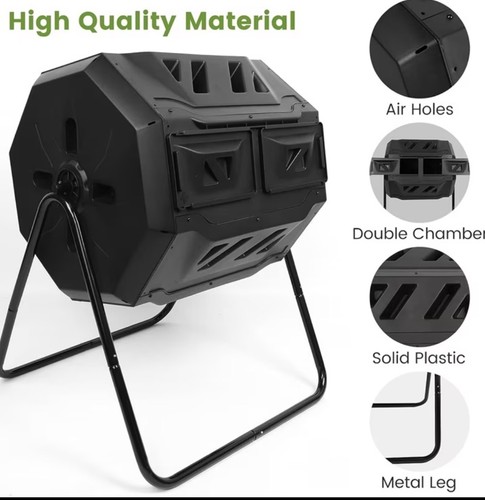 160l outdoor tumbling compost - 160l,