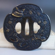 Tsuba guard kabuto helmet