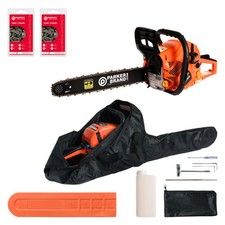 62cc 18" Petrol Chainsaw + 2 x
