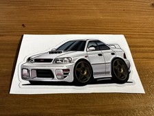Impreza STI Cartoon Style Sticker.