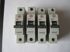 WYLEX NSB06 B6 NSB10 B10 NSB16 B16 NSB20 B20 NSB32 B32 NSB40 B40 SINGLE MCB'S