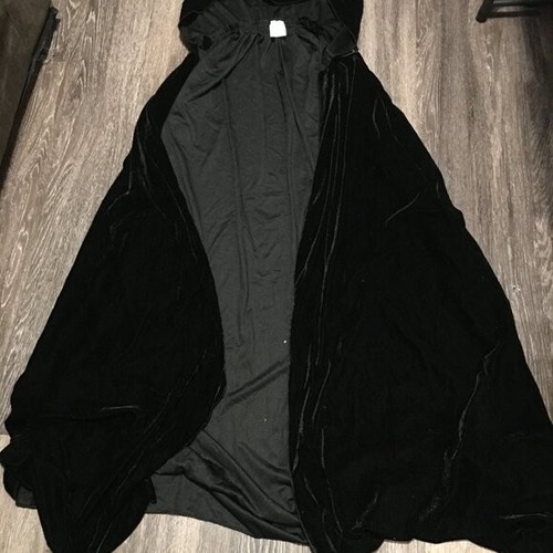 Black hooded theater cape - black,