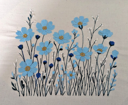 Embroidered quilt block panel - block,