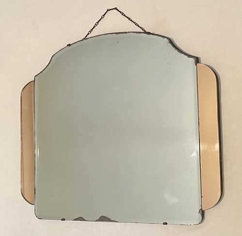 Vintage art deco wall mirror - art,