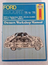 Ford Escort MK2 Haynes Manual 1975 to 1978 Popular L GL Ghia Sport Van Estate