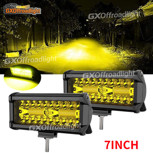 Yellow 2x7inch 30000lm - yellow,