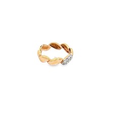 14K Yellow Gold Diamond Twist Ring
