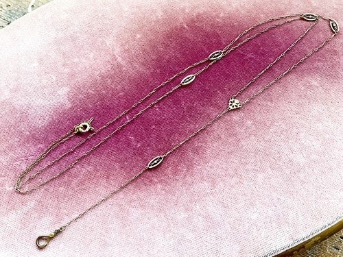 Antique gold filled lariat - antique,