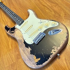 Custom John Mayer BLK1 Heavy Aged ST ElectricGuitar Chrome Hardware SYNC Tremolo