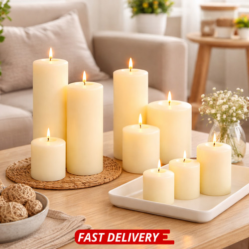 Pillar candle unscented - candle, long