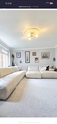 Natuzzi cream leather corner - cream,