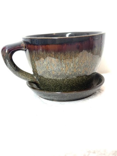 Teacup saucer planter - teacup, &
