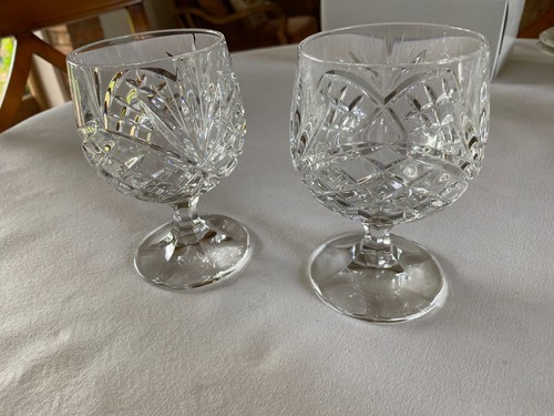 Pair heavy crystal cut - crystal,