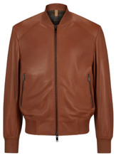 Men's Brown Leather Bomber