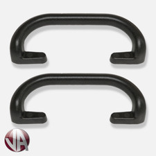 2 Large Steel Core Black Grab Pull Handle Trailer Horsebox Taxi Bus Tractor Cab