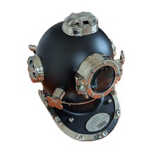 Diving Helmet Black Silver