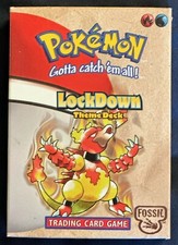 POKEMON : TCG OPENED/EMPTY THEME DECK BOX LOCKDOWN FOSSIL NO CARDS 1999