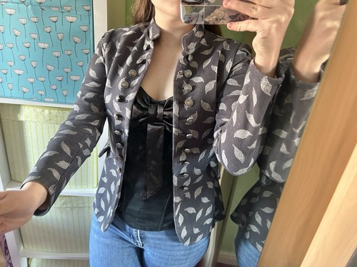 Vintage dark grey - , print