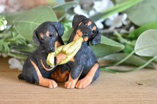 Sherratt and Simpson Doberman Puppies Ornament Dog Decorative Shelf Display (K)