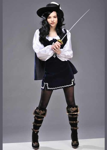 Womens blue musketeer lady - blue,