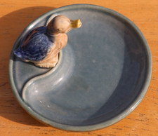 Wade (573) Whimsy Duck porcelain pin tray/Trinket. Blue vintage, Free P&P in UK