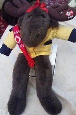 Nord Suvenir Large Moose Plush Soft Toy. With Jumper, Scarf & Coat. VGC. 18ins.