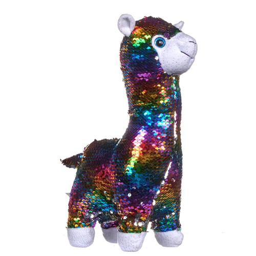 Sequin llama plush reversible - llama,