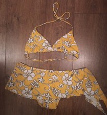 YELLOW WHITE BIKINI L HOLIDAY