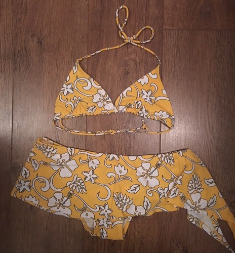 Yellow white bikini holiday - white,