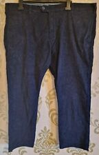 Mens Jacamo Chinos Dark Blue Corduroy Trousers W44 L30