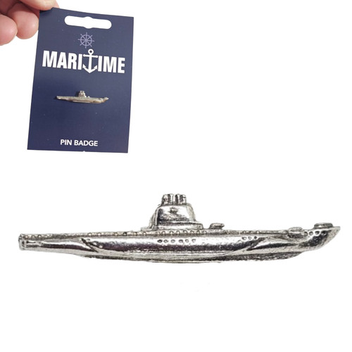 Submarine pin badge pewter - pin,
