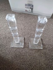 PAIR OF CLEAR CRYSTAL CUT