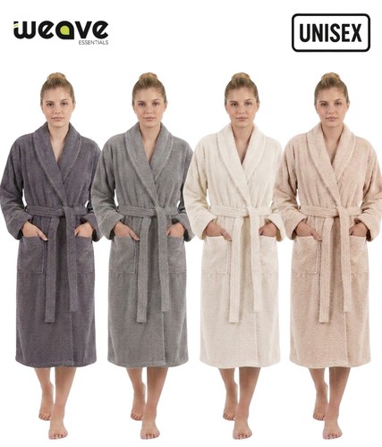 Unisex shawl collar bathrobe - shawl,