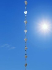 Handmade Shell and Mirror Hanging Heart Suncatcher