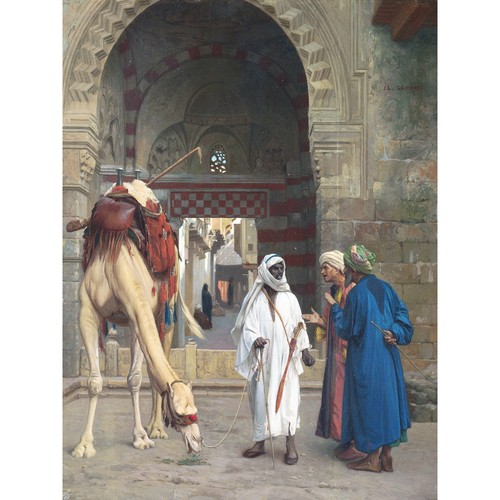 Gerome arab dispute camel - arab, men