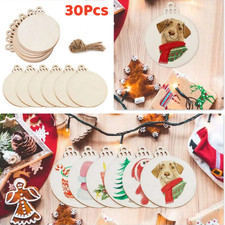30Pcs Wooden Christmas Ball